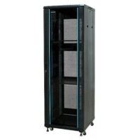 PHASAK Armario Rack 19" Phasak Pro 22U  600x600 Montado (Incluye: 2 bandejas de 19? + Regleta electrica 19? + Juego de ruedas +  Ventilacion)